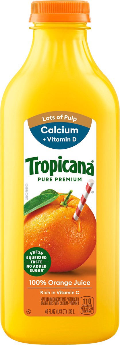 slide 8 of 12, Pure Premium 100% Orange Juice, 46 fl oz