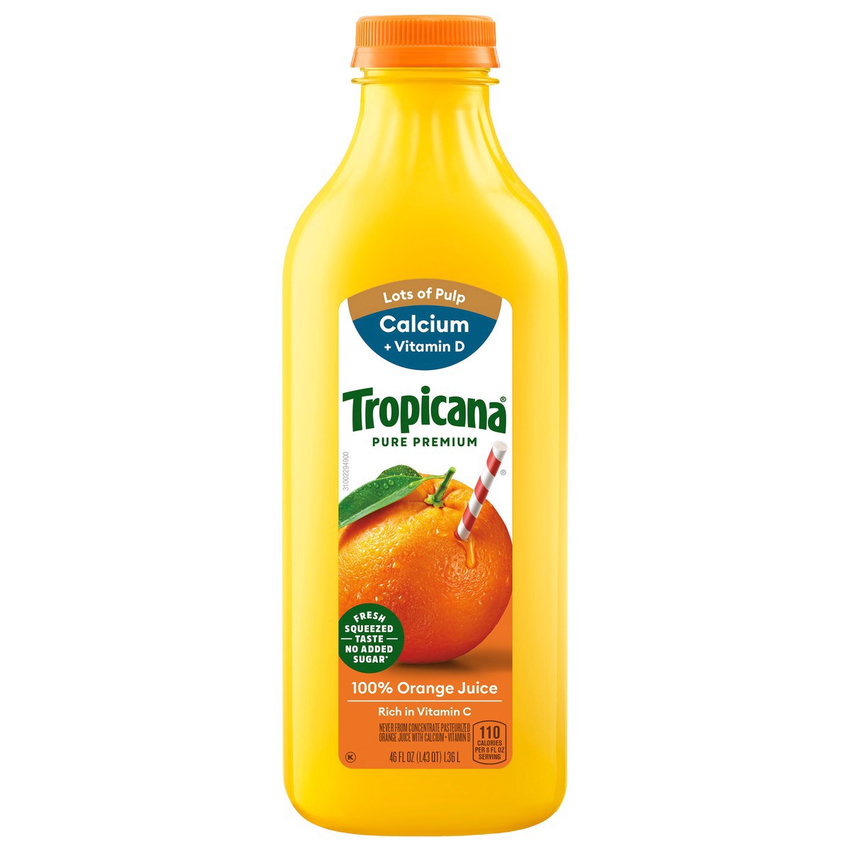 slide 1 of 12, Pure Premium 100% Orange Juice, 46 fl oz
