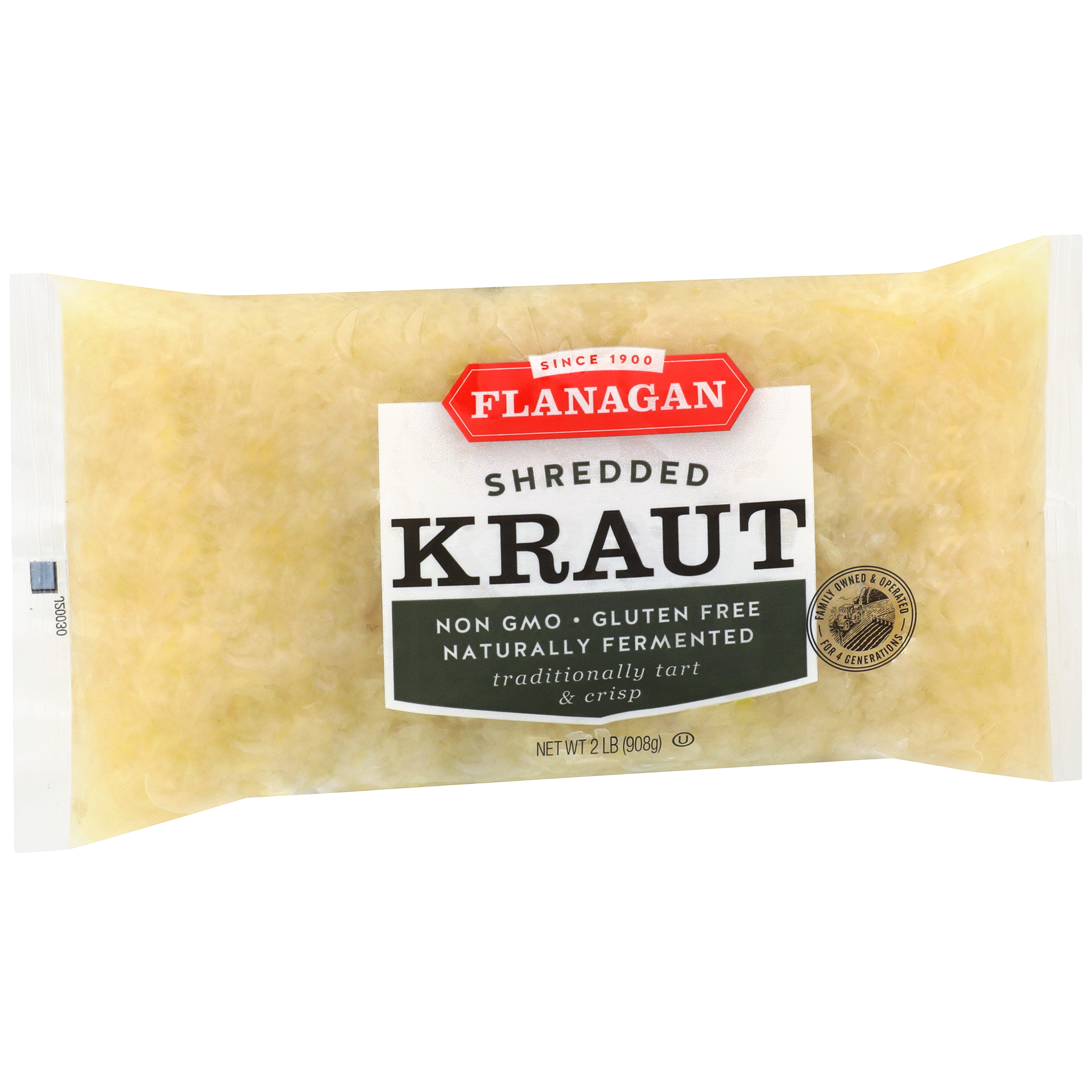 slide 1 of 2, Flanagan Krrrrisp Kraut Sauerkraut 32oz Poly, 32 oz