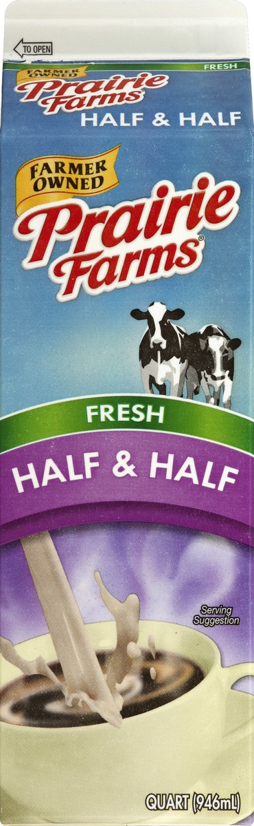 slide 4 of 7, Prairie Farms Half & Half - 1 qt, 1 qt