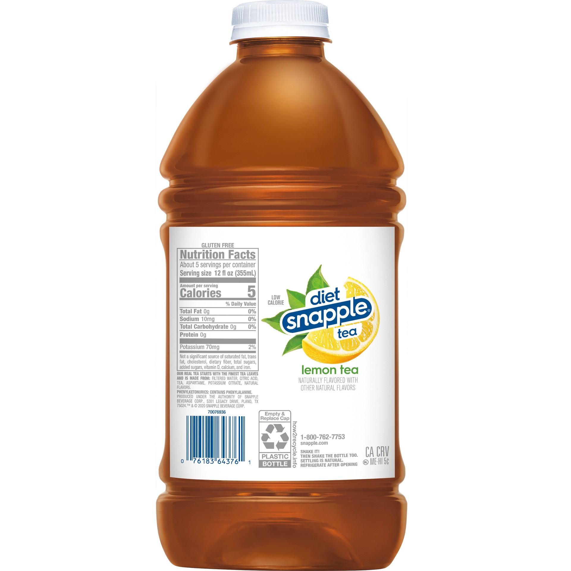 slide 7 of 8, Snapple Zero Sugar Lemon Tea- 64 fl oz, 64 fl oz