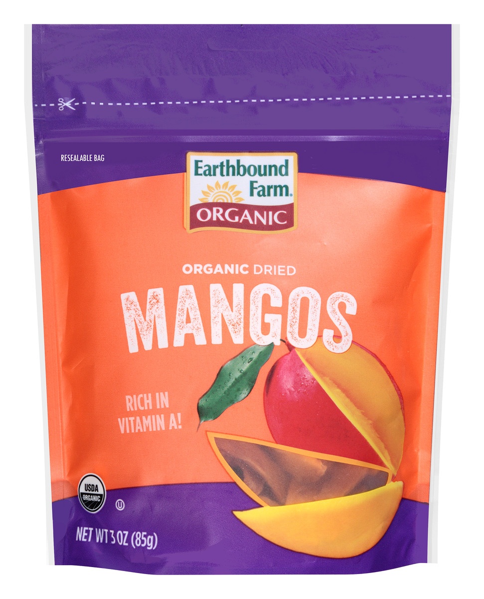 slide 1 of 1, Earthbound Farm Organic Dried Mangos, 3 oz