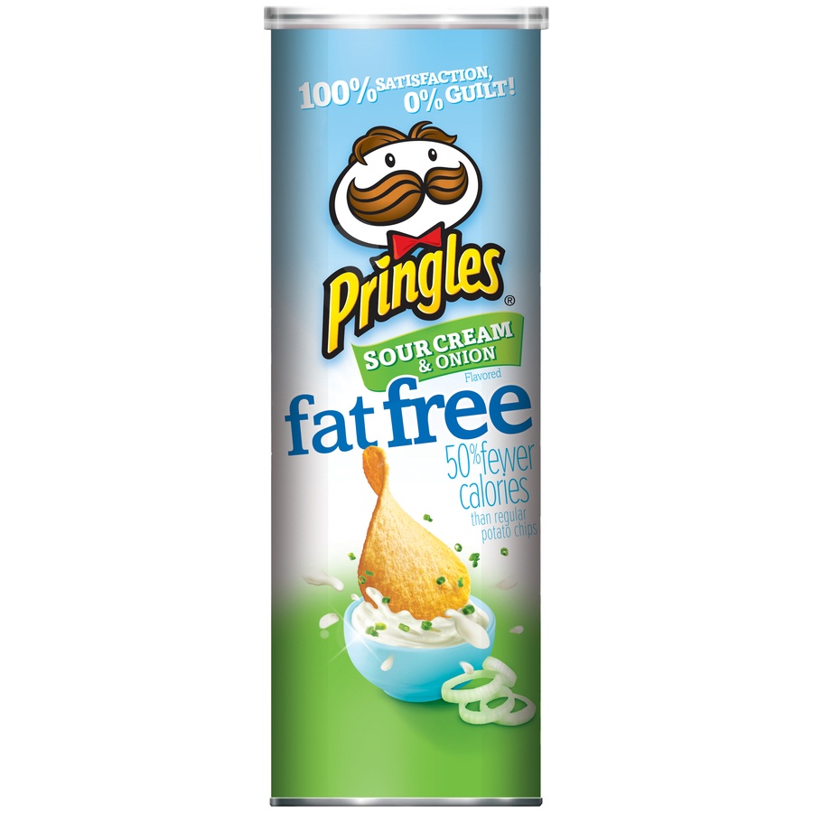 slide 1 of 1, Pringles Fat Free Sour Cream and Onion Super Stack, 5.43 oz