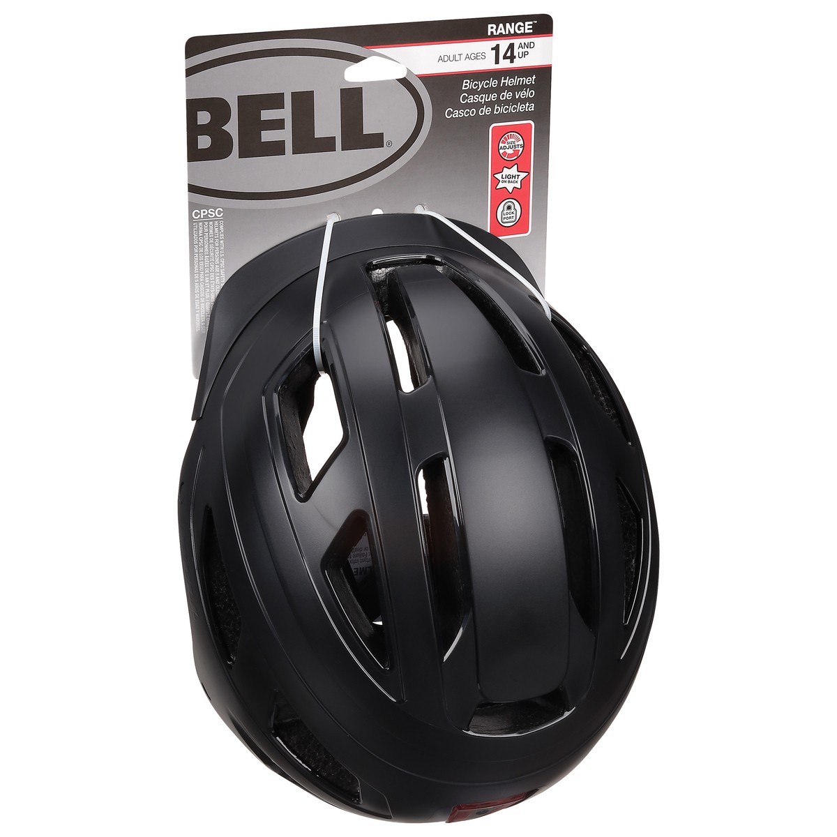 slide 2 of 9, Bell Range Adult Black Matte Bicycle Helmet 1 ea, 1 ct