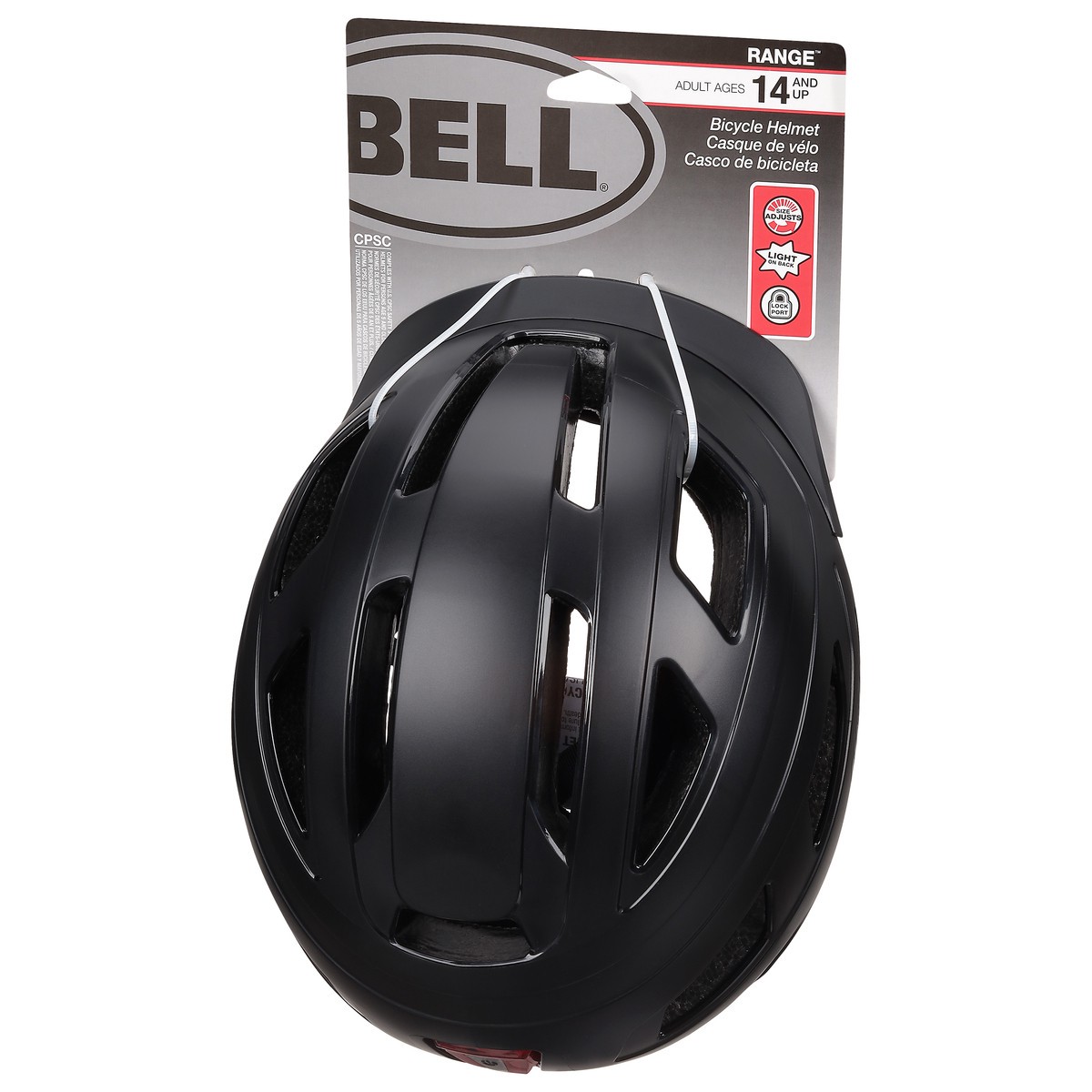 slide 9 of 9, Bell Range Adult Black Matte Bicycle Helmet 1 ea, 1 ct