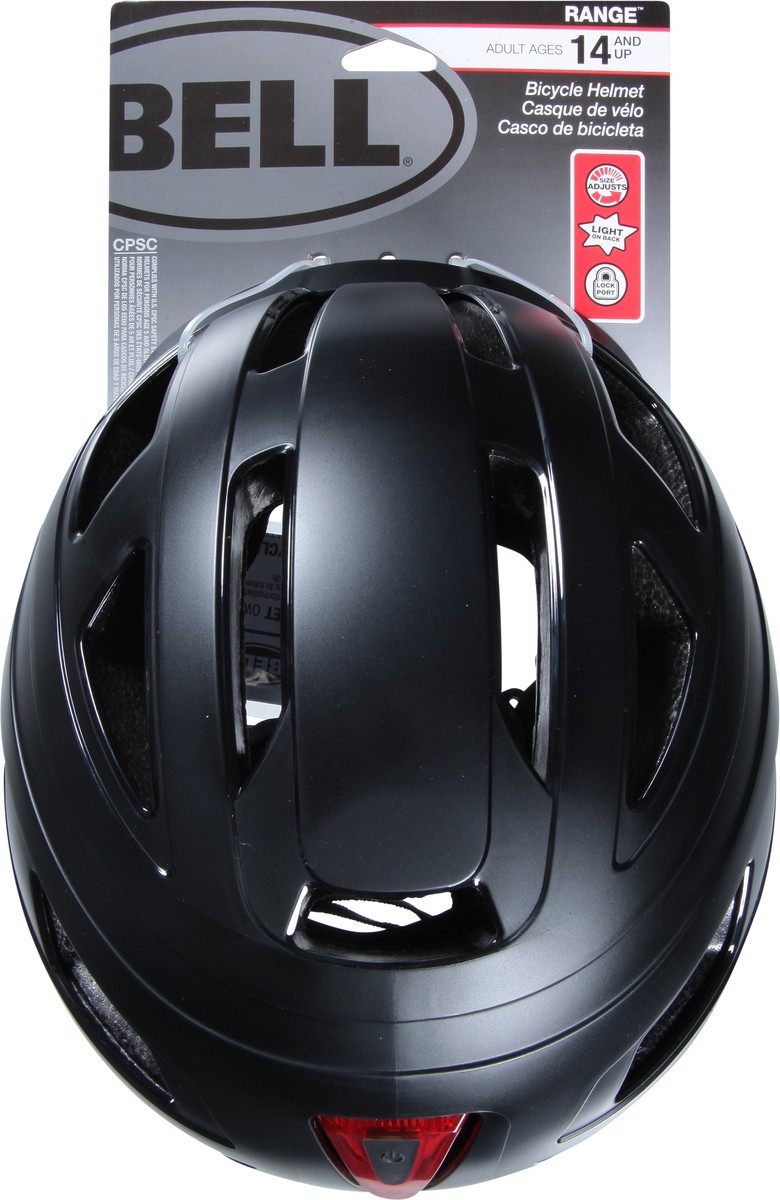 slide 3 of 9, Bell Range Adult Black Matte Bicycle Helmet 1 ea, 1 ct