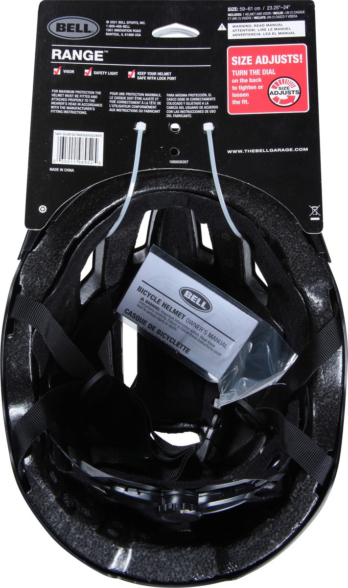slide 4 of 9, Bell Range Adult Black Matte Bicycle Helmet 1 ea, 1 ct