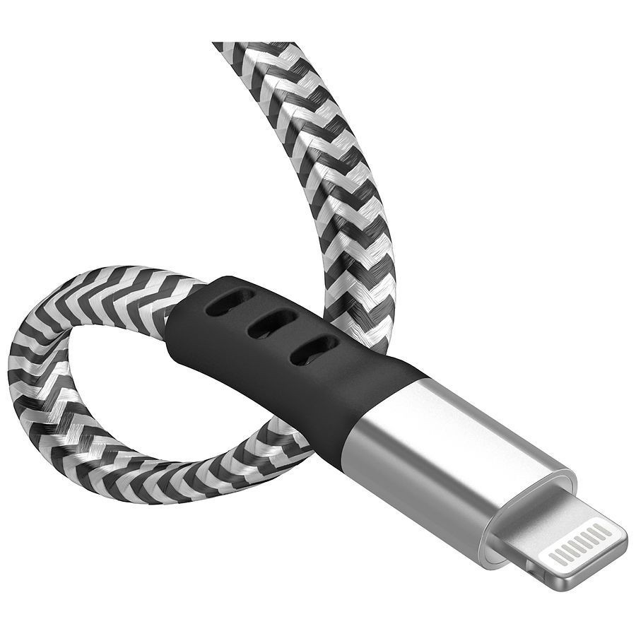 slide 4 of 5, Just Wireless Lighting to USB-A Flat Cable, 6 ft, 6 ft