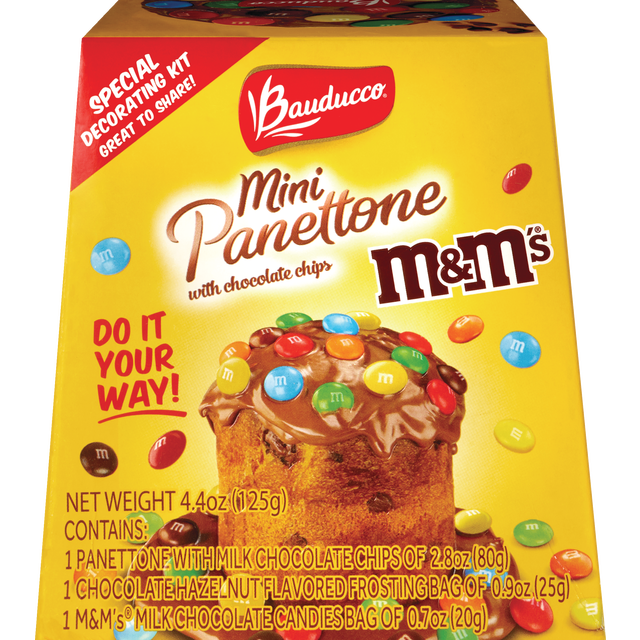 slide 1 of 1, Bauducco M&M Mini Panettone, 4.4 oz