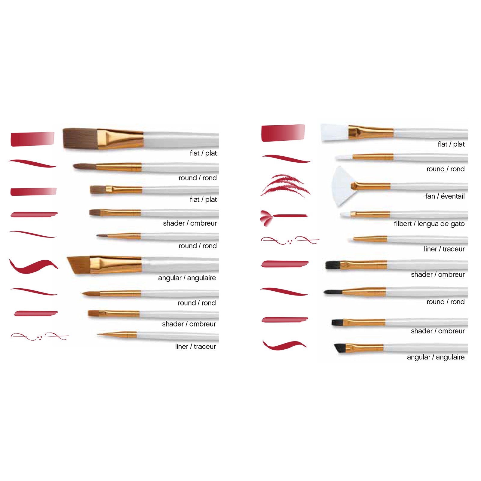 slide 3 of 3, Variety Taklon Brush Super Value Pack By Craft Smart, 3/4 in