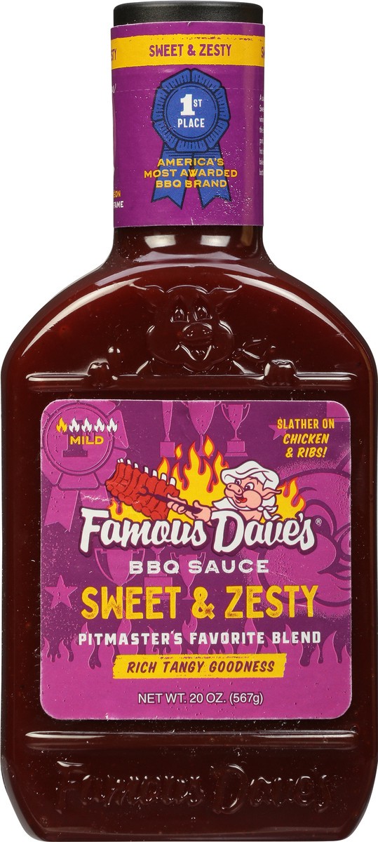 slide 8 of 11, Famous Dave's Sweet & Zesty Bbq Sauce, 20 oz