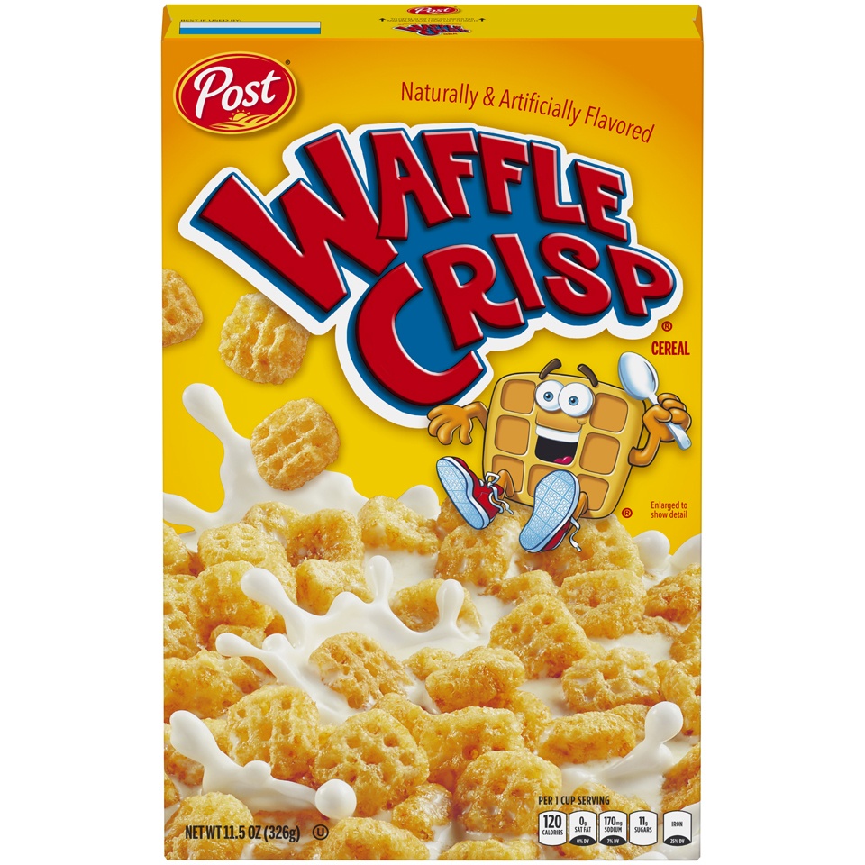 slide 1 of 1, Post Waffle Crisp Sweetened Multigrain Cereal, 11.5 oz