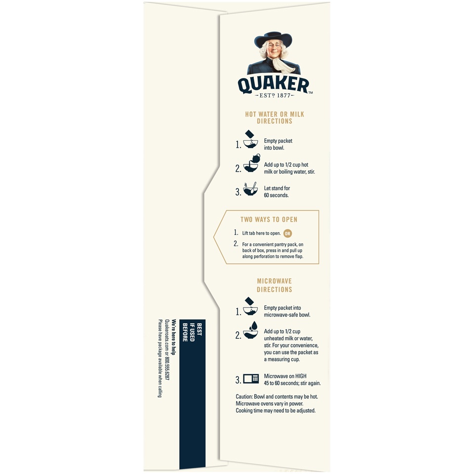 slide 2 of 5, Quaker Lower Sugar Apples & Cinnamon Instant Oatmeal, 10 ct; 1.09 oz