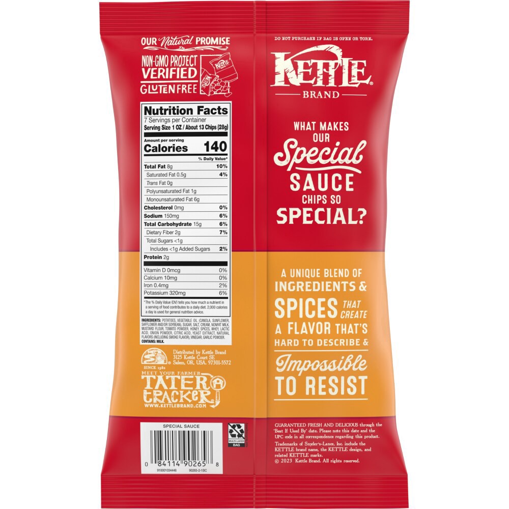 slide 5 of 5, Kettle Brand Potato Chips, Special Sauce Kettle Chips, 7 Oz, 7 oz