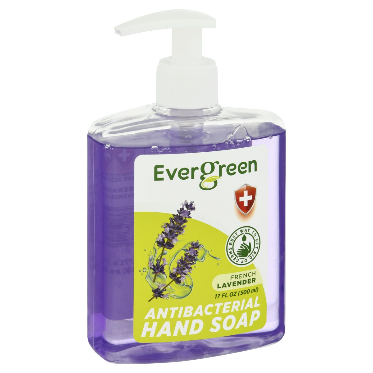 slide 4 of 9, Evergreen Antibacterial Fresh Lavender Hand Soap 17 oz, 17 oz