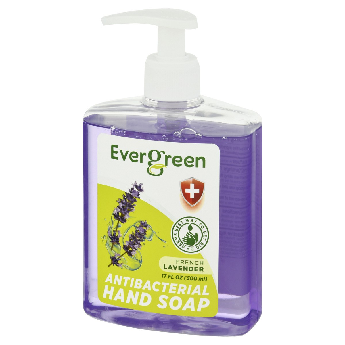 slide 5 of 9, Evergreen Antibacterial Fresh Lavender Hand Soap 17 oz, 17 oz