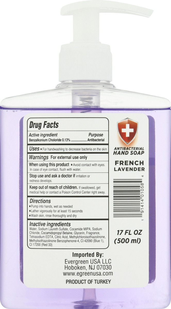 slide 9 of 9, Evergreen Antibacterial Fresh Lavender Hand Soap 17 oz, 17 oz