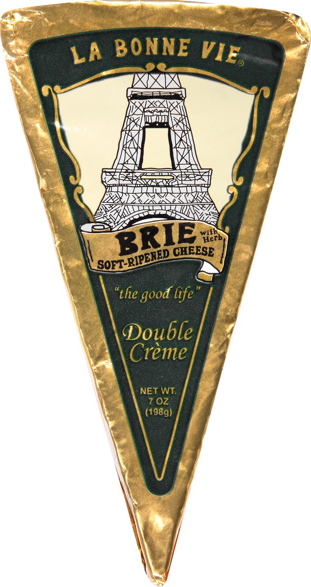 slide 10 of 11, La Bonne Vie Herb Brie Gold Foil - 7 Oz, 7 oz
