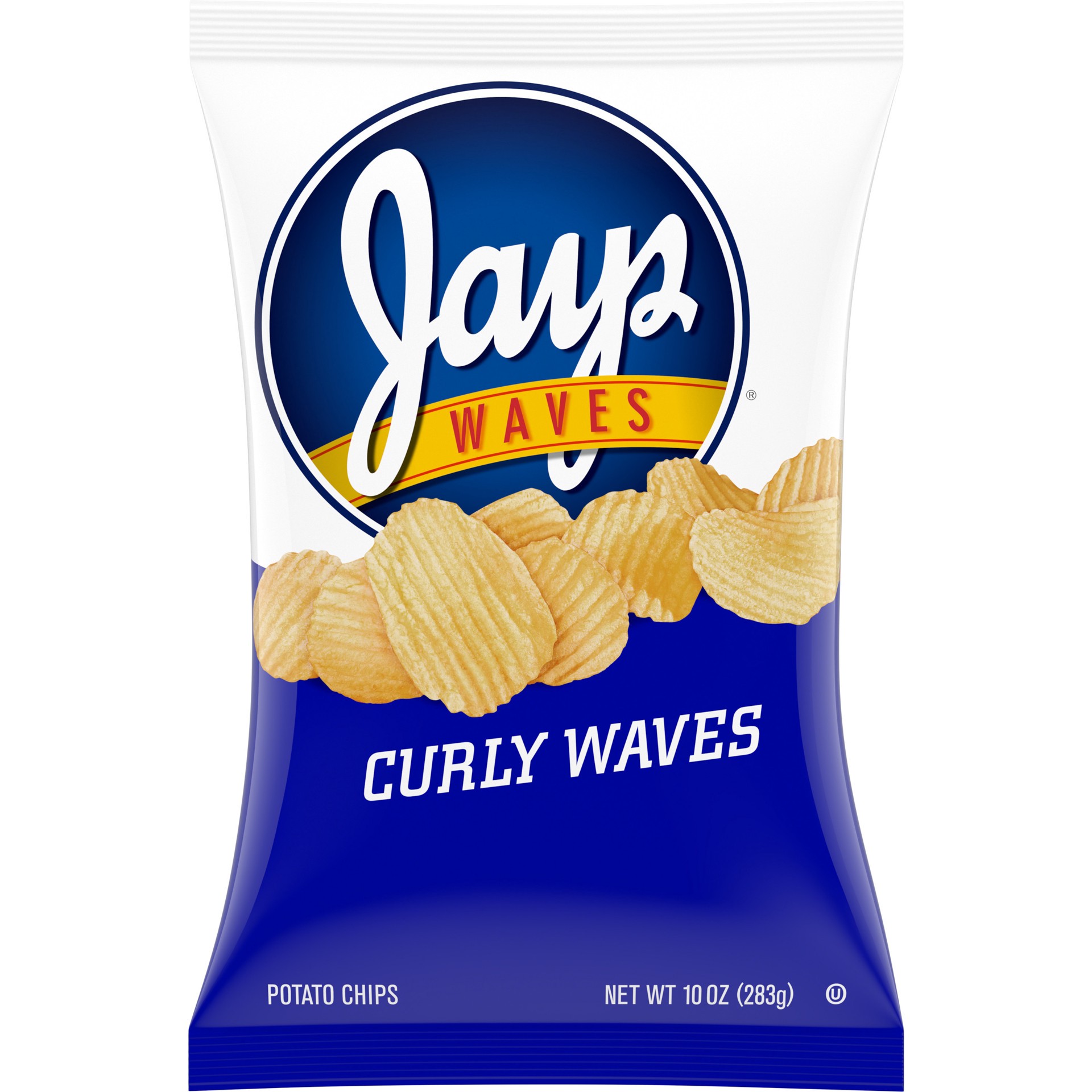 slide 1 of 2, Jays Potato Chips, Curly Waves, 10 Oz Bag, 10 oz