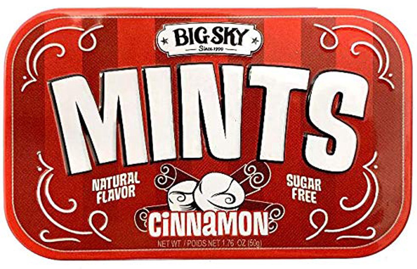 slide 1 of 1, Big Sky Sugar Free Cinnamon Mints, 1.76 oz