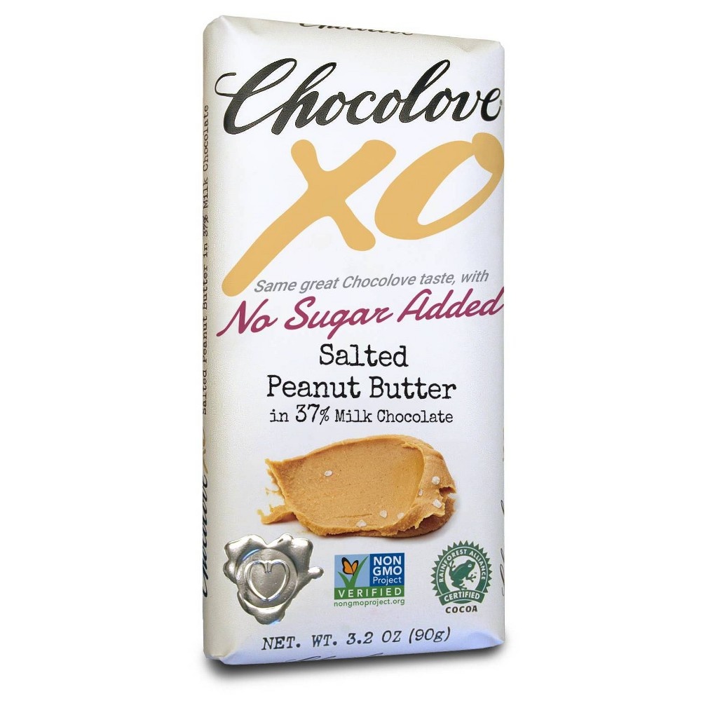 slide 3 of 3, Chocolove No Sugar Mlk Choc Pnut Butter, 3.2 oz