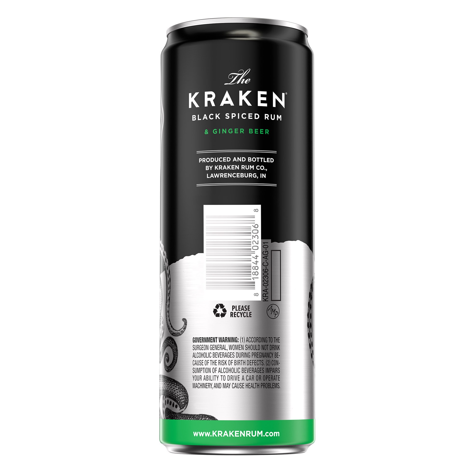 slide 4 of 5, Kraken & Ginger Beer Ready to Drink Cocktail - 4-355 ml, 355 ml