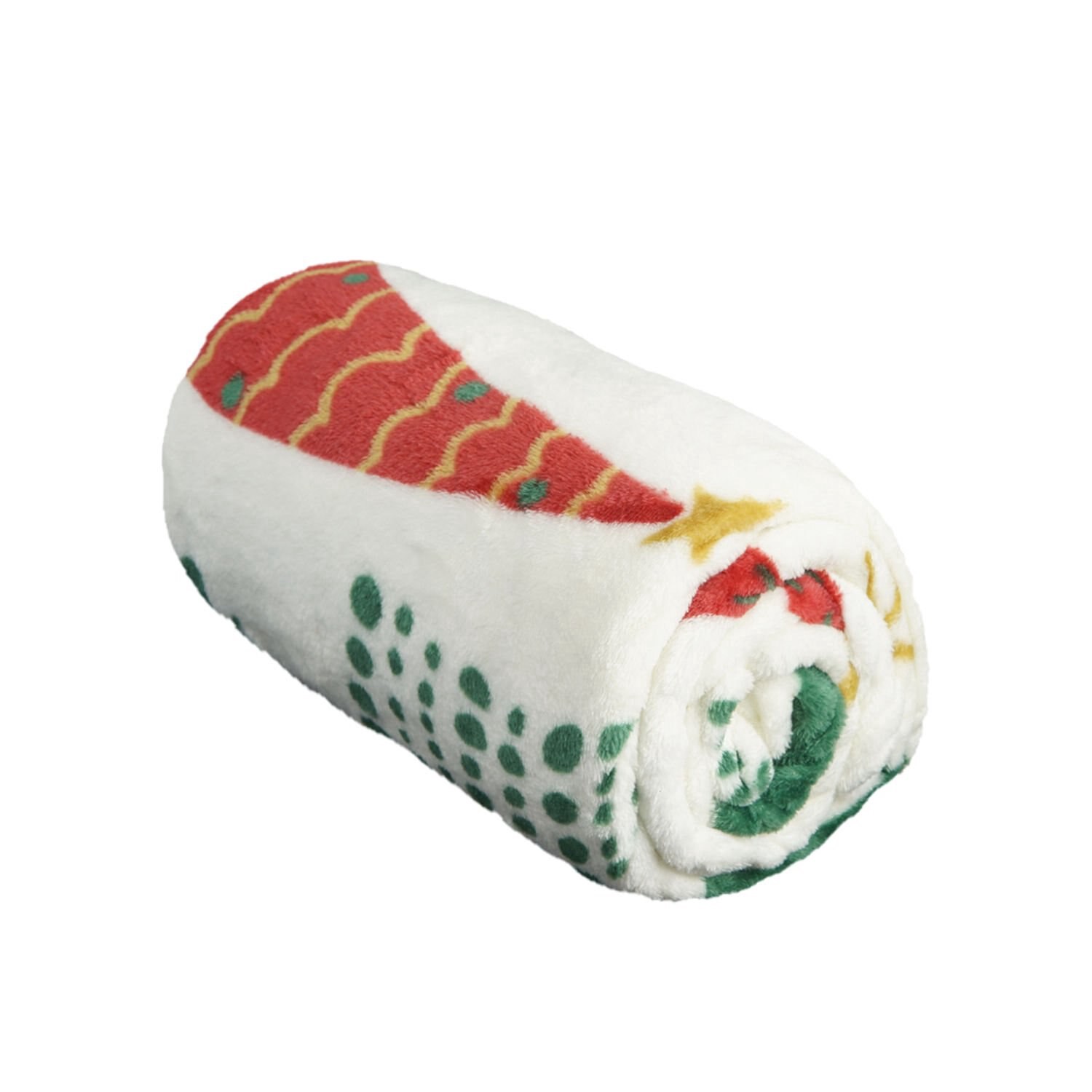 slide 3 of 3, Merry Brite Flannel Throw Blanket, Reindeer & Trees, 50 X 60 In, 1 ct