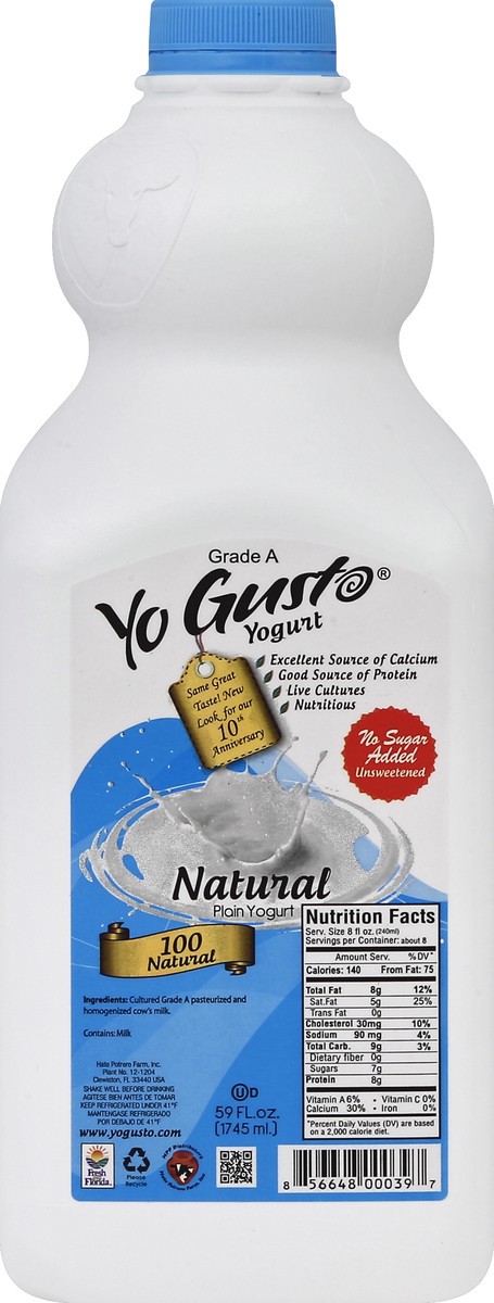 slide 3 of 4, YoGusto Yogurt 59 oz, 59 oz