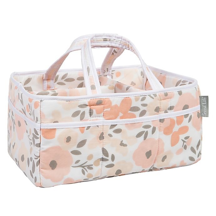 slide 1 of 5, Trend Lab Floral Storage Caddy - Blush, 1 ct