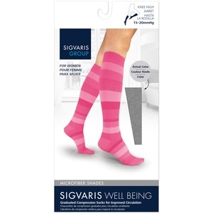 slide 1 of 1, Sigvaris Women's Microfiber Shades 143 Calf 15-20Mmhg Size A, 1 ct