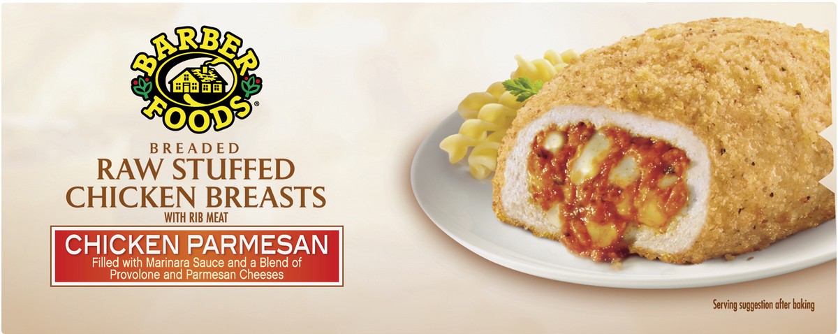 slide 8 of 11, Barber Foods Stuffed Chicken Breasts Chicken Parmesan, 6 Count, 850.49 g