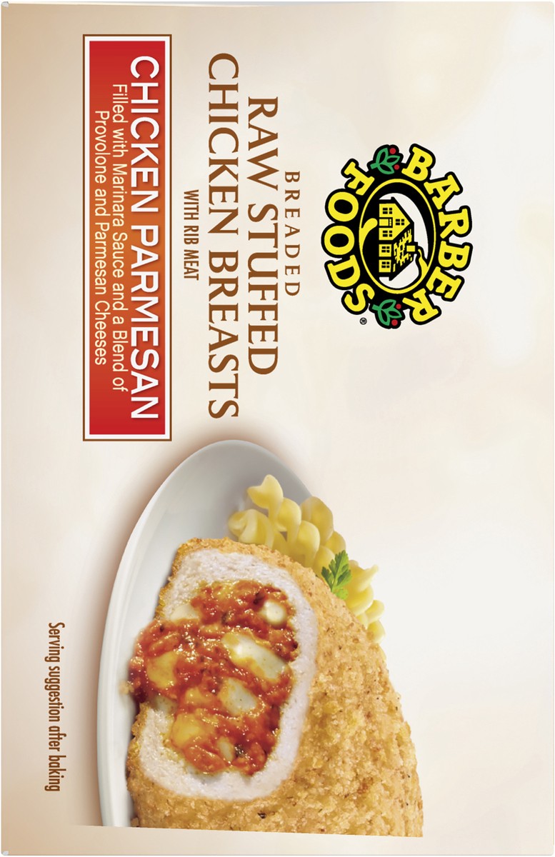 slide 3 of 11, Barber Foods Stuffed Chicken Breasts Chicken Parmesan, 6 Count, 850.49 g