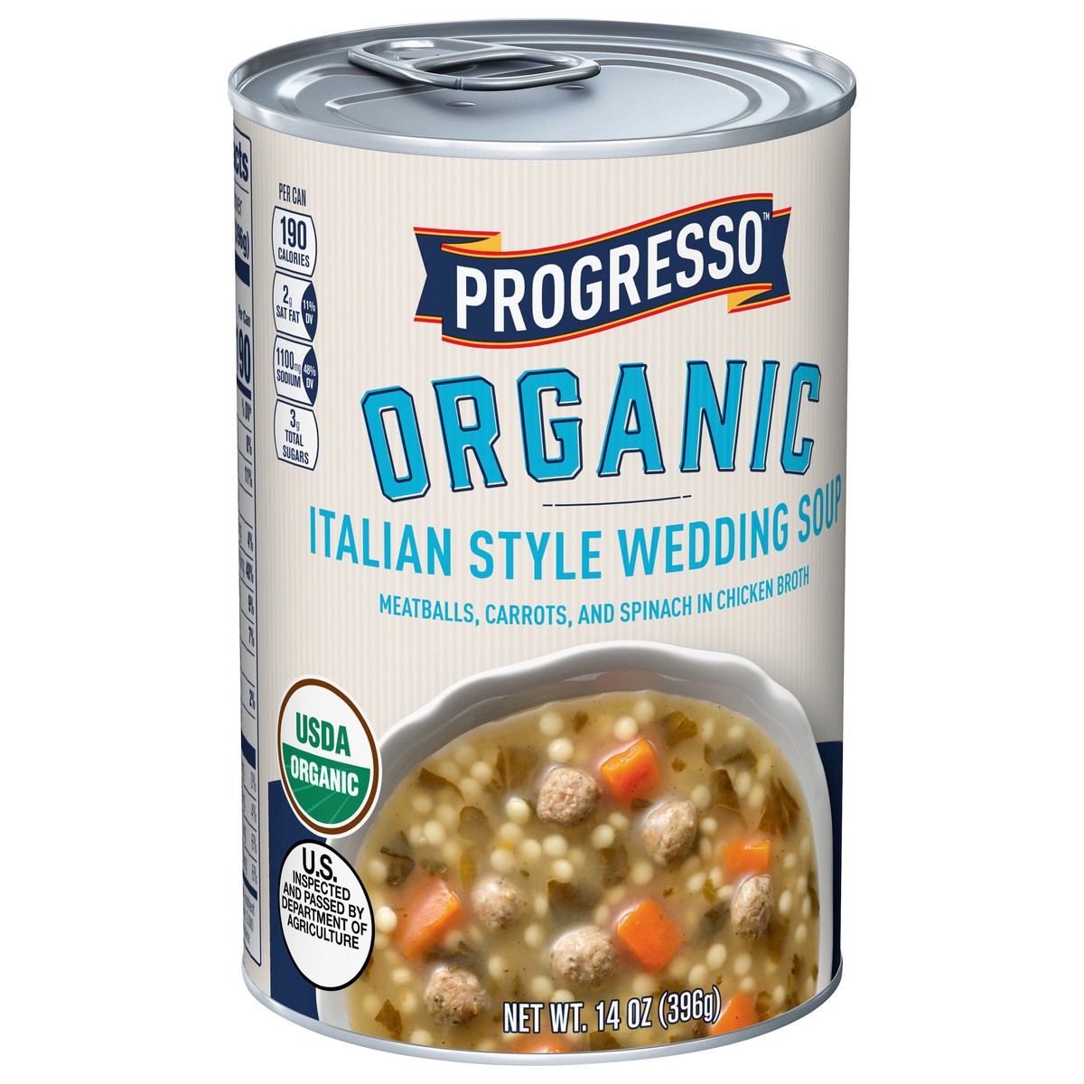 slide 2 of 14, Progresso Organic Italian Style Wedding Soup, 14 oz Can, 14 oz