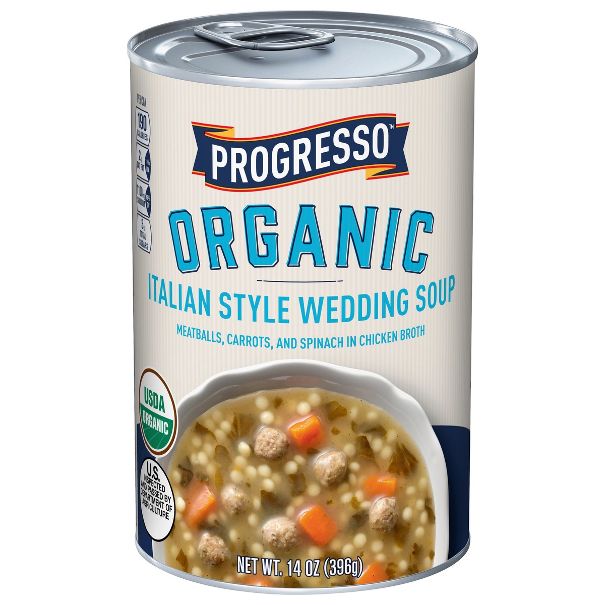 slide 14 of 14, Progresso Organic Italian Style Wedding Soup, 14 oz Can, 14 oz