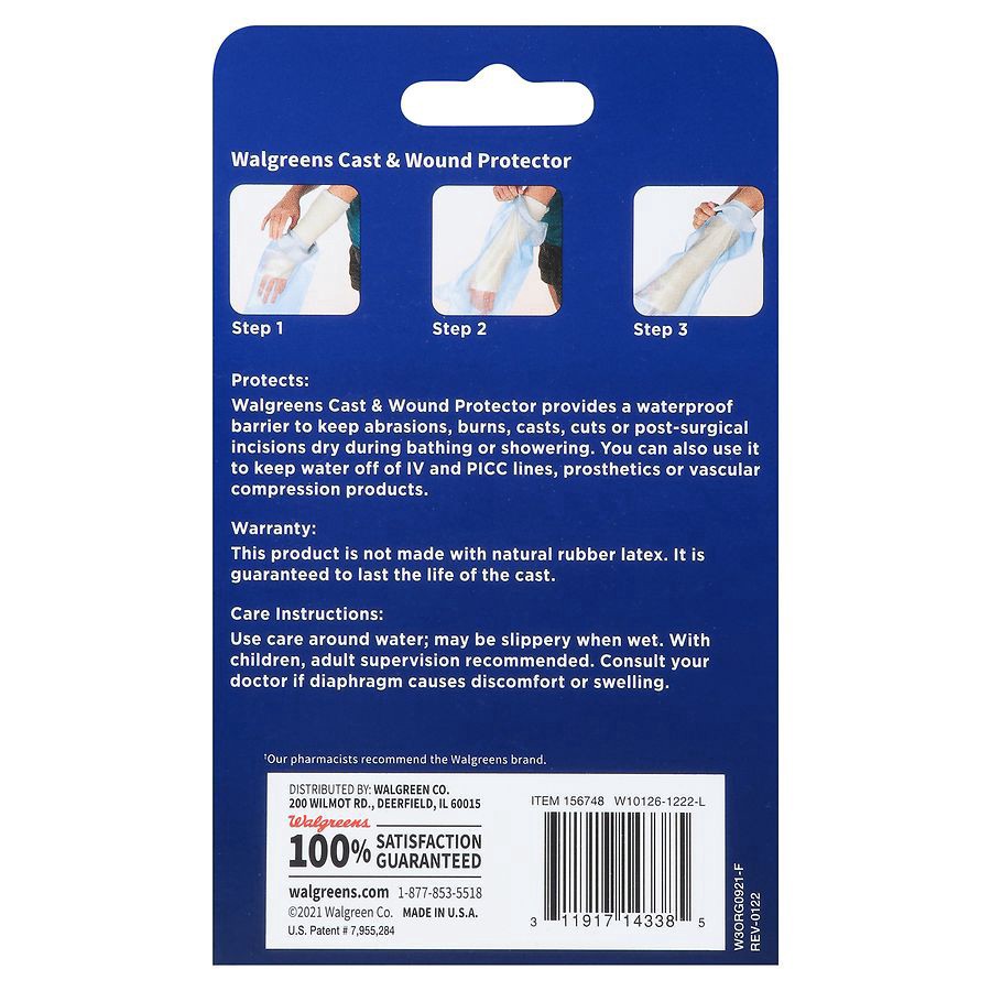 slide 4 of 5, Walgreens Adult Arm Cast & Wound Protector, 30 in