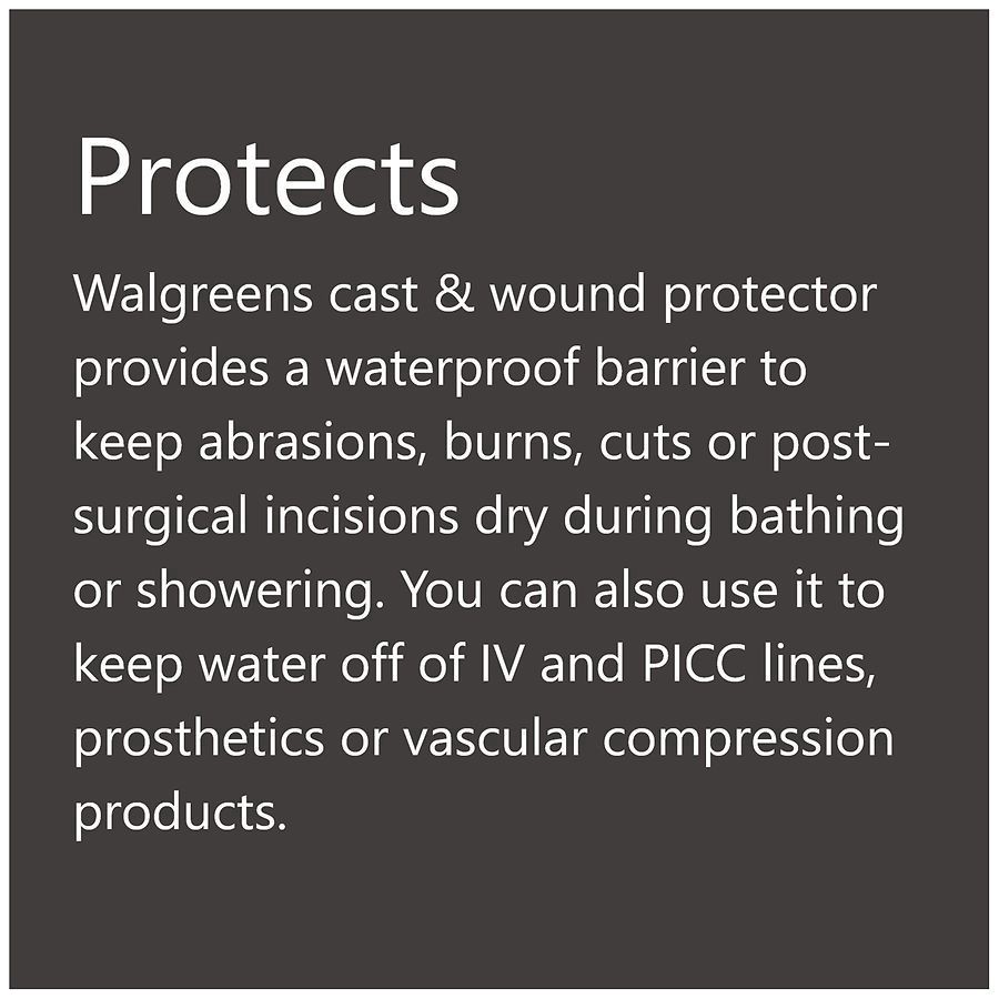 slide 2 of 5, Walgreens Adult Arm Cast & Wound Protector, 30 in