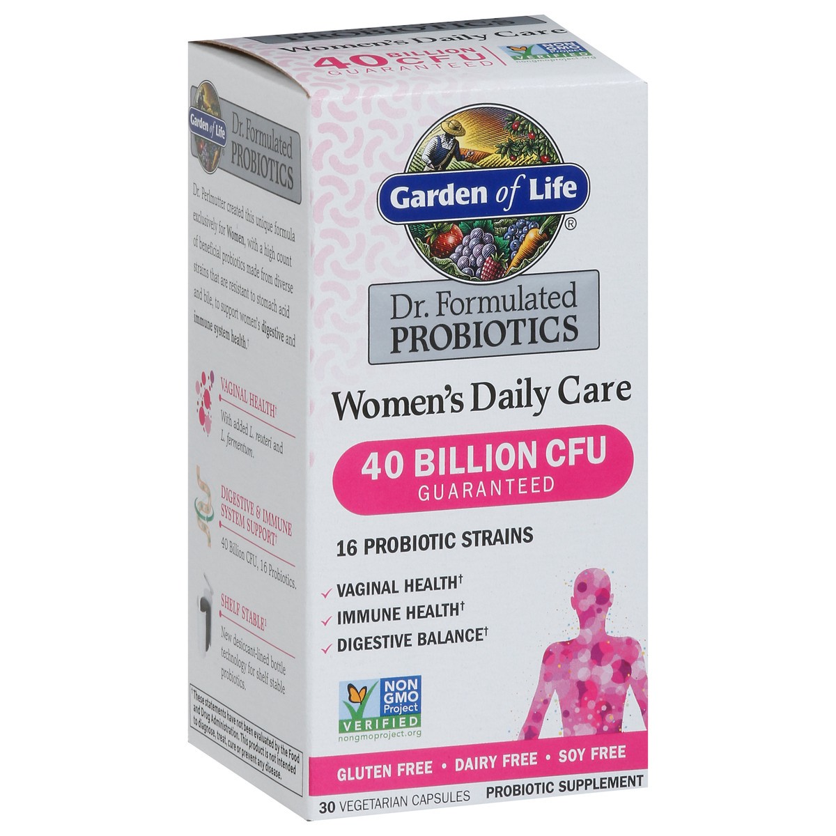 slide 7 of 9, Garden of Life Dr. Formulated Probiotics Women's Daily Care 30 Capsules, 30 ct