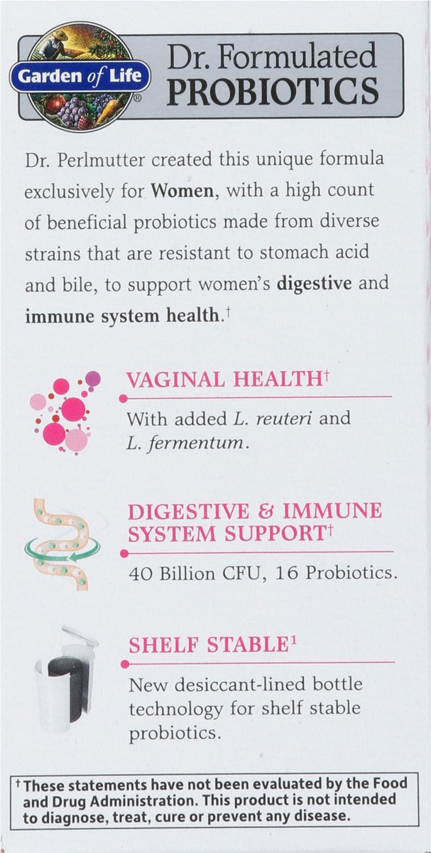slide 2 of 9, Garden of Life Dr. Formulated Probiotics Women's Daily Care 30 Capsules, 30 ct
