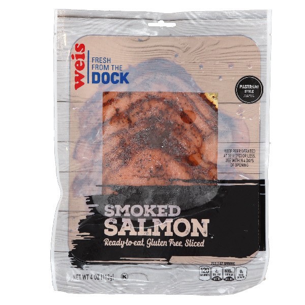 slide 1 of 1, Weis Fresh from the Dock Cold Smoked Pastrami Style Atlantic Salmon, 1 ct