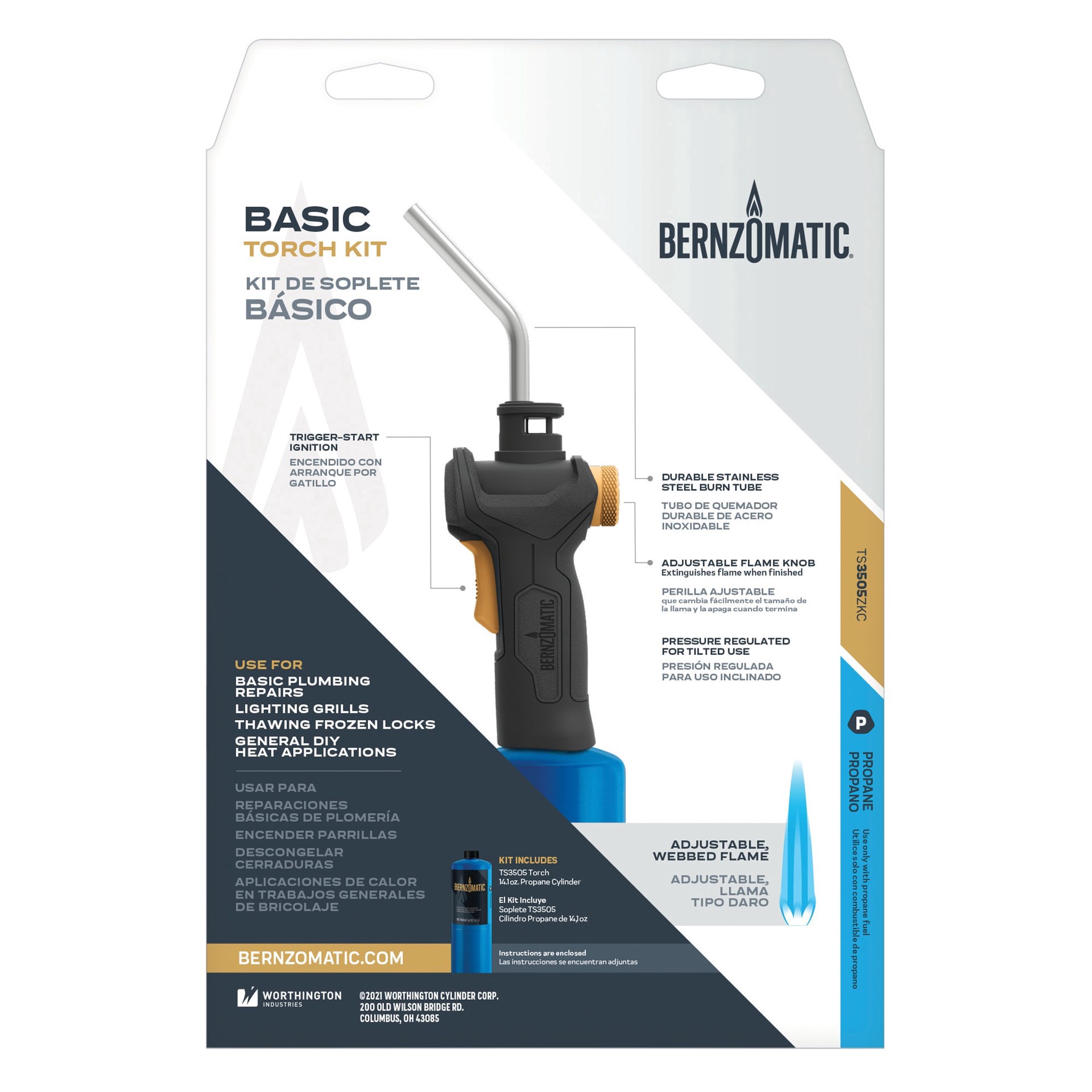 slide 4 of 6, BernzOmatic Heating Propane Torch Kit (14.1-oz), 1 ct