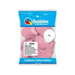 Qualatex Pink Latex Balloons, 6 ct