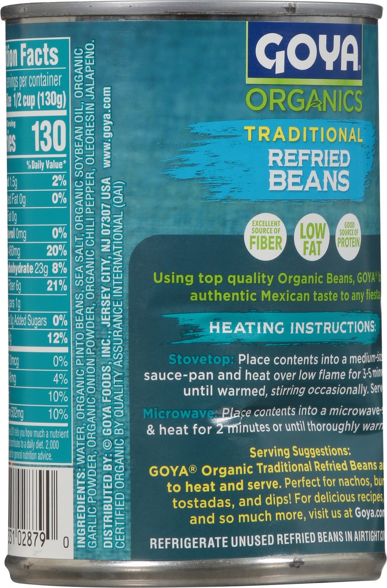 slide 8 of 9, Goya Organics Traditional Refried Beans 16 oz, 16 oz