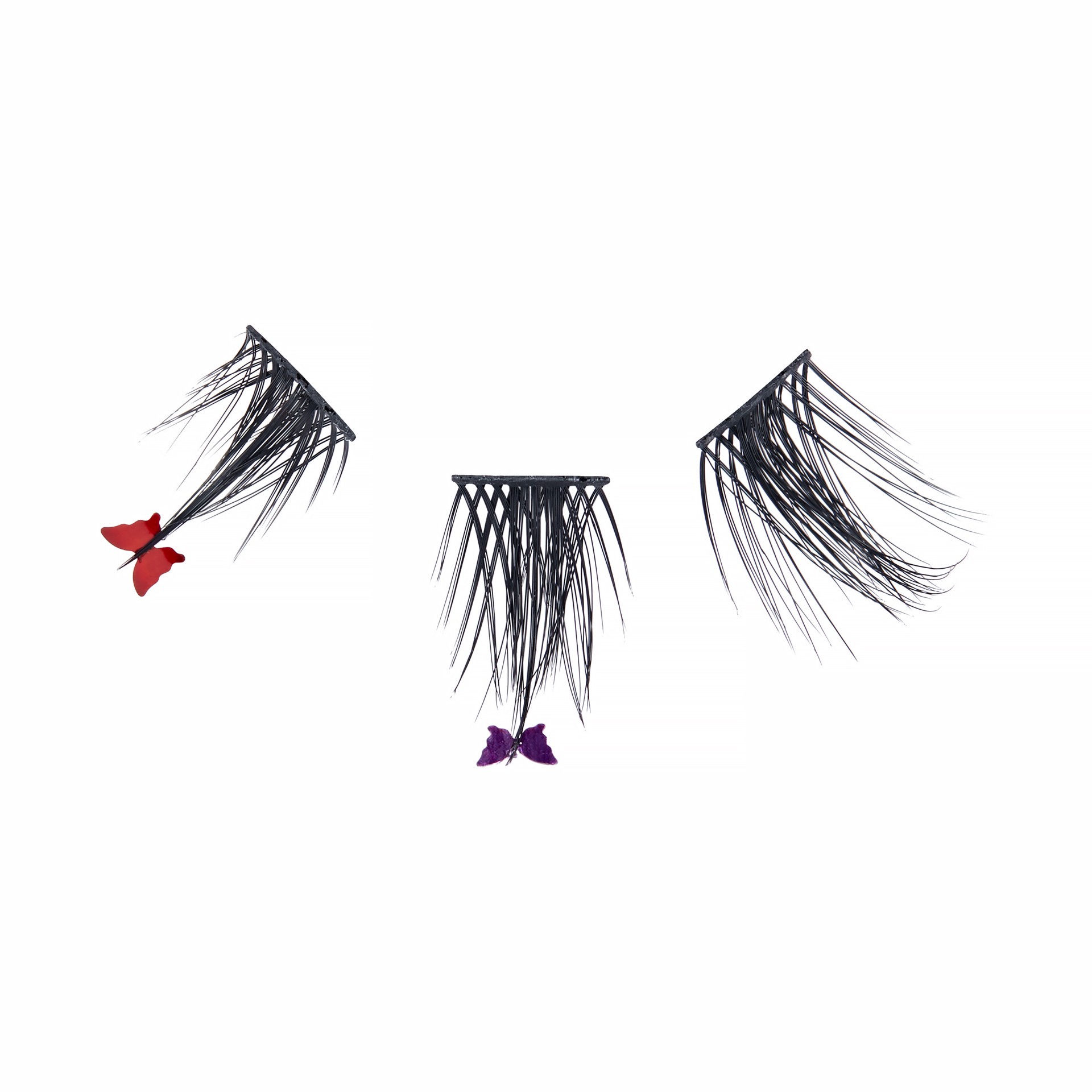 slide 3 of 5, KISS Falscara Limited Edition Pride Eyelash Wisps, Black, 24 Holographic Butterfly Wisps, 1 ct