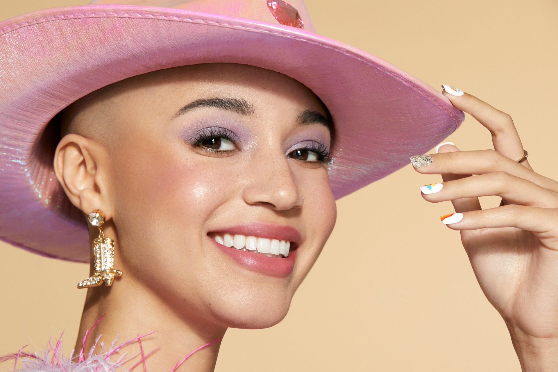 slide 4 of 5, KISS Falscara Limited Edition Pride Eyelash Wisps, Black, 24 Holographic Butterfly Wisps, 1 ct