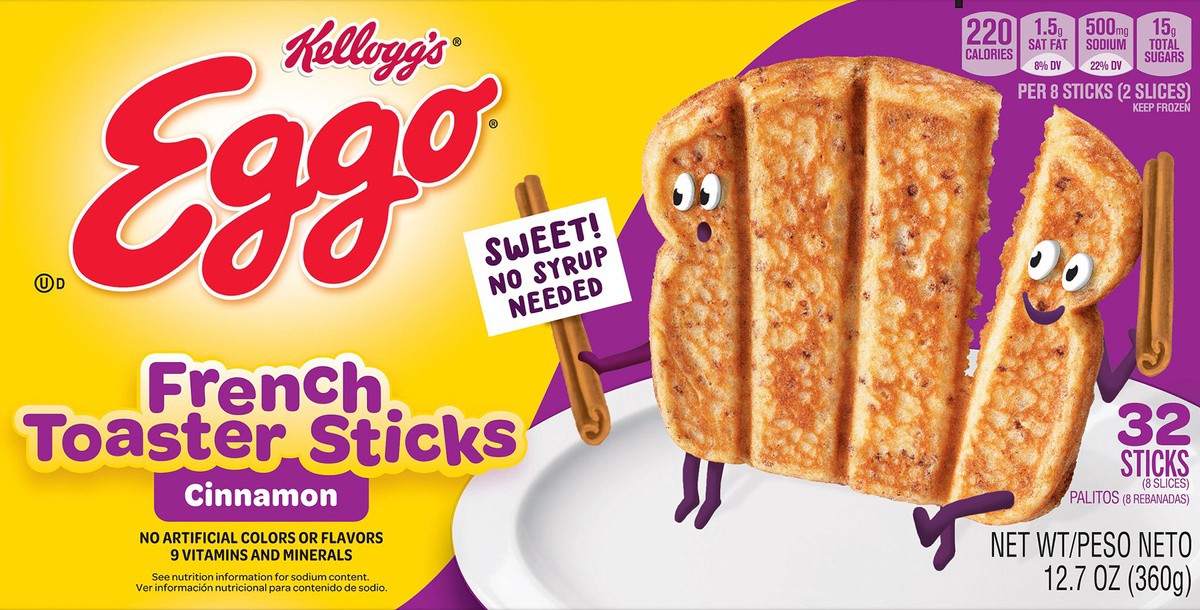 slide 4 of 8, Eggo Frozen French Toaster Sticks Cinnamon, 32 ct