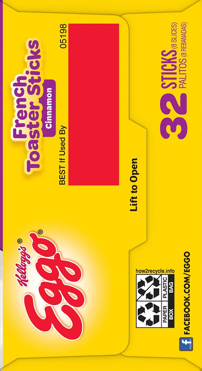 slide 5 of 8, Eggo Frozen French Toaster Sticks Cinnamon, 32 ct