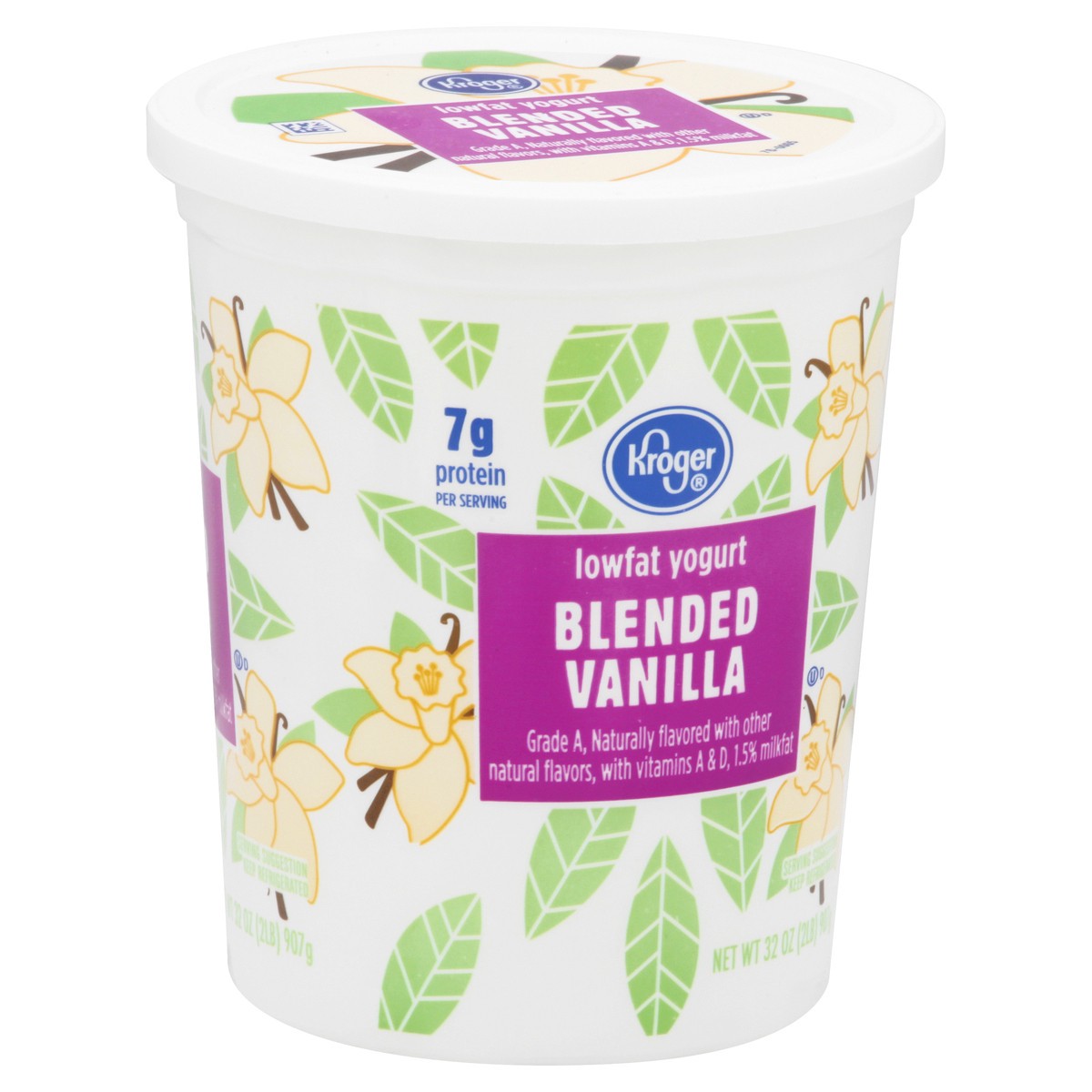 slide 4 of 11, Kroger Vanilla Blended Low Fat Yogurt, 32 oz