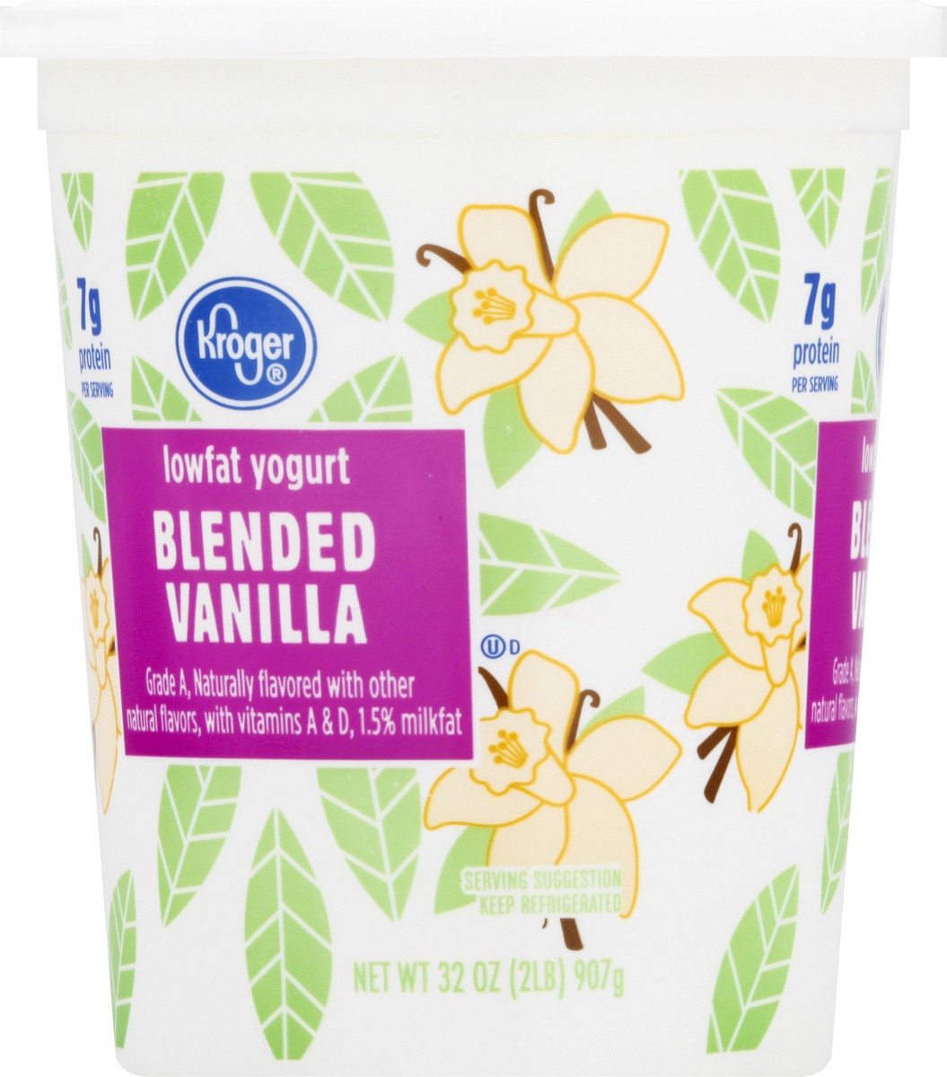 slide 7 of 11, Kroger Vanilla Blended Low Fat Yogurt, 32 oz