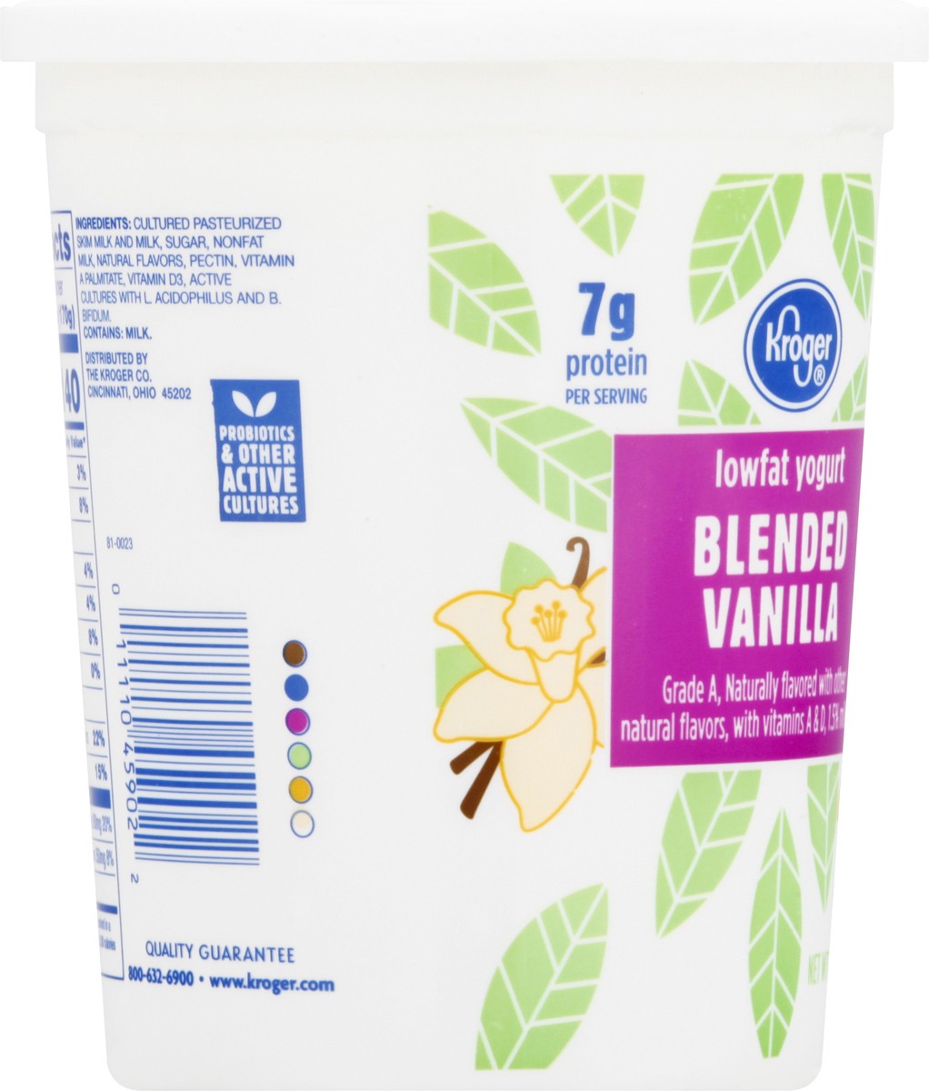 slide 5 of 11, Kroger Vanilla Blended Low Fat Yogurt, 32 oz