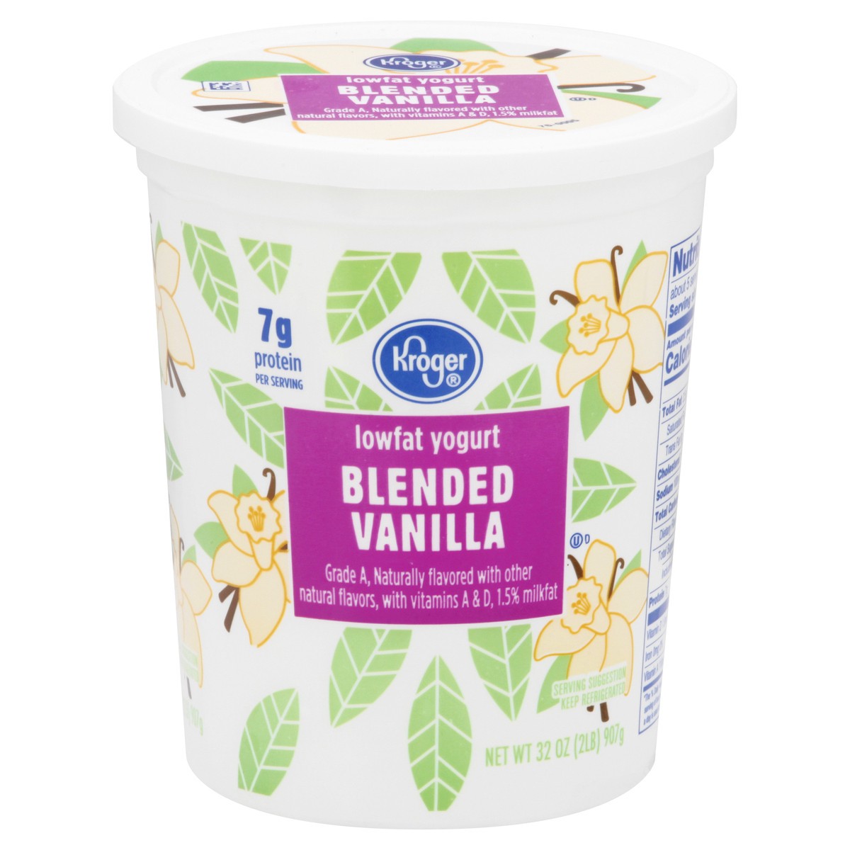 slide 9 of 11, Kroger Vanilla Blended Low Fat Yogurt, 32 oz